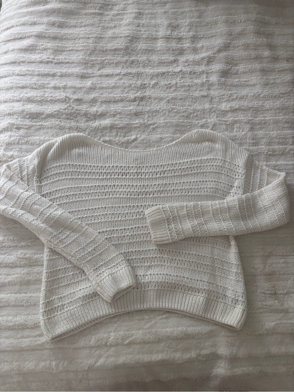 Women’s Cream Open-Knit Sweater - Lightweight Pullover